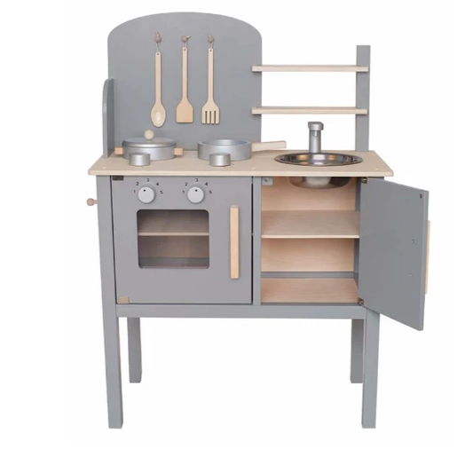 Kitchen with Pots and Pans - Grey